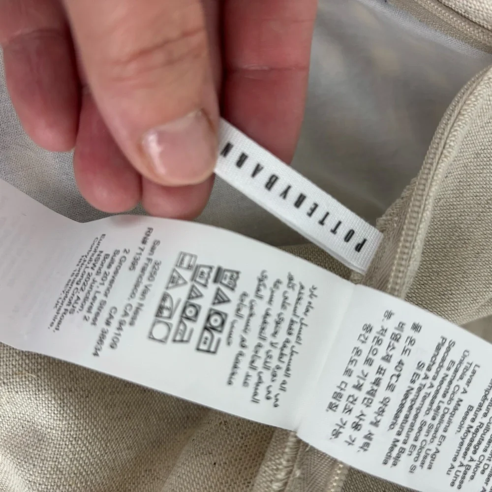 Pottery Barn Blain small checked pillow cover-NWOT - Picture 8 of 11